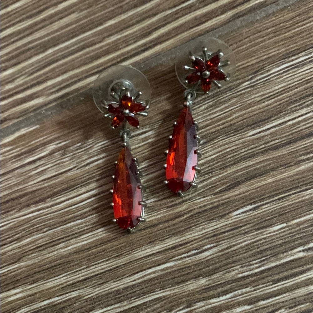 Elegant Red Drop Earrings